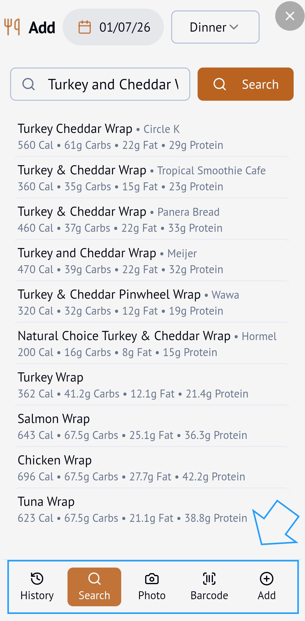 Vital Log AI diet tracking preview